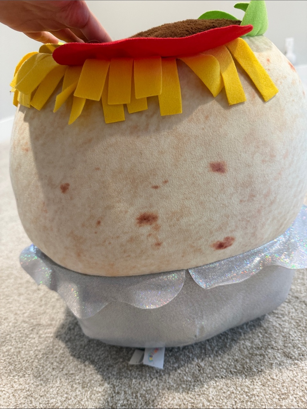 Squishmellow Burrito Plush Pillow with Holographic Skirt - Picture 3 of 8